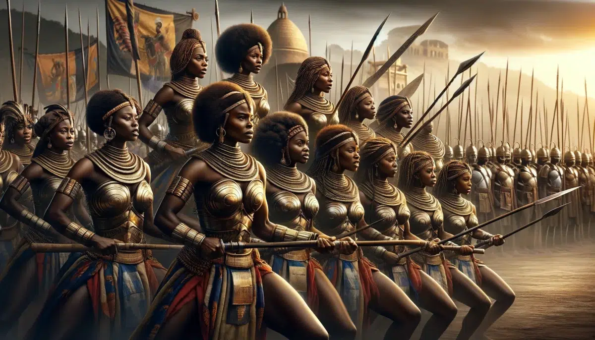 Dahomey Amazons, showcasing their bravery, unity, and combat skills as protectors of their kingdom