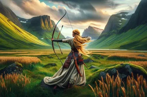Sif's prowess in archery within a Norse mythology context