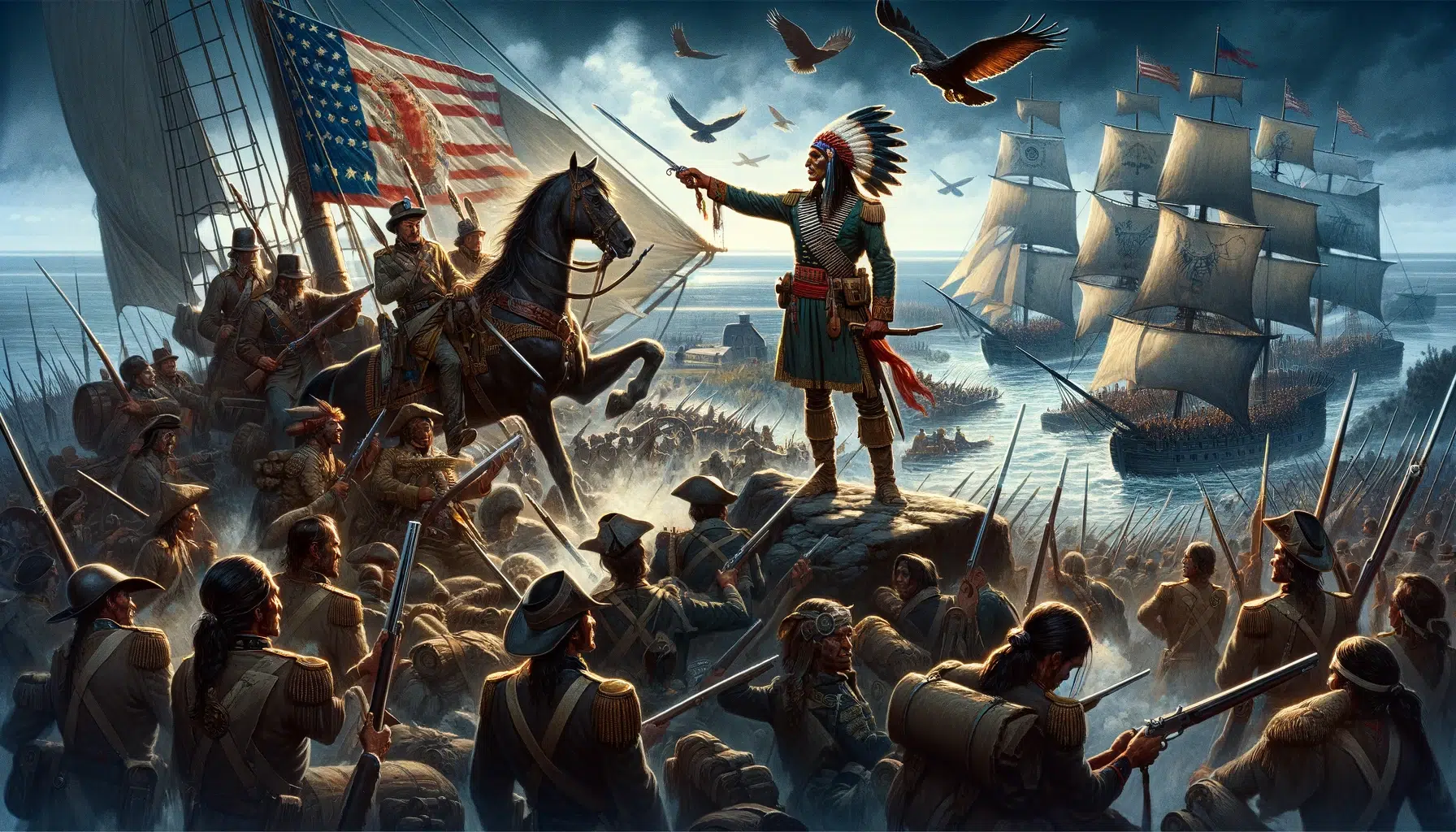 illustrating Tecumseh's significant role in the War of 1812, emphasizing his leadership and strategic alliance with the British