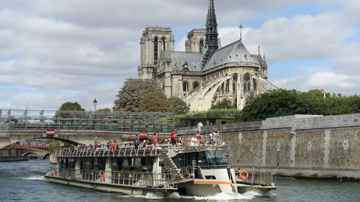 Boat tour on the Seine River