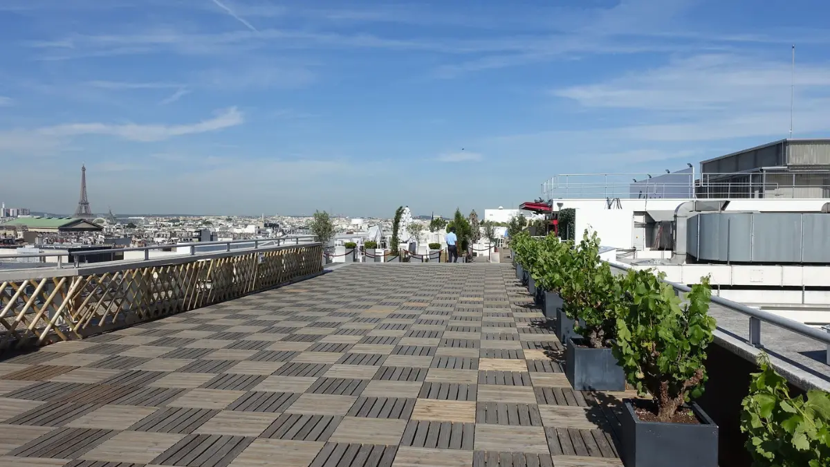 Rooftop terrace at Galeries Lafayette in Paris