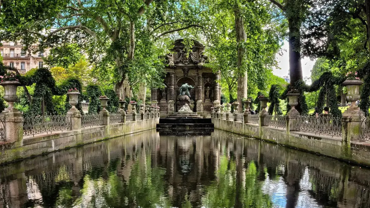 the Medici Fountain in the Luxembourg Gardens