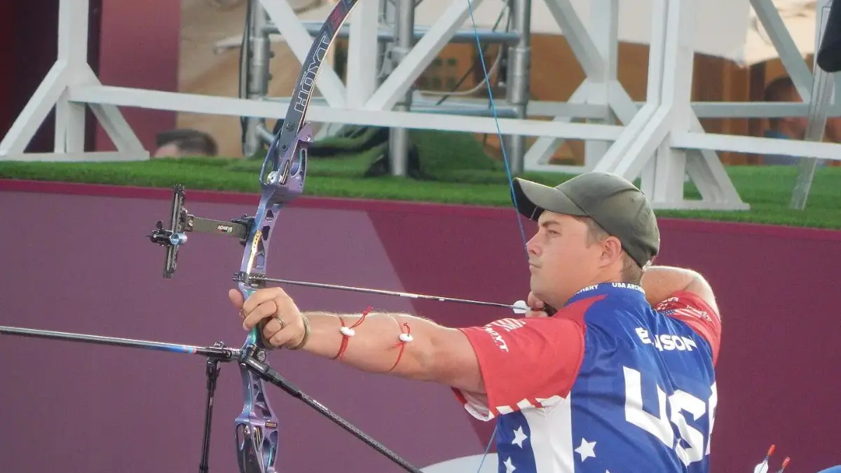 Brady Ellison of the USA competes at the World Cup Men's Final