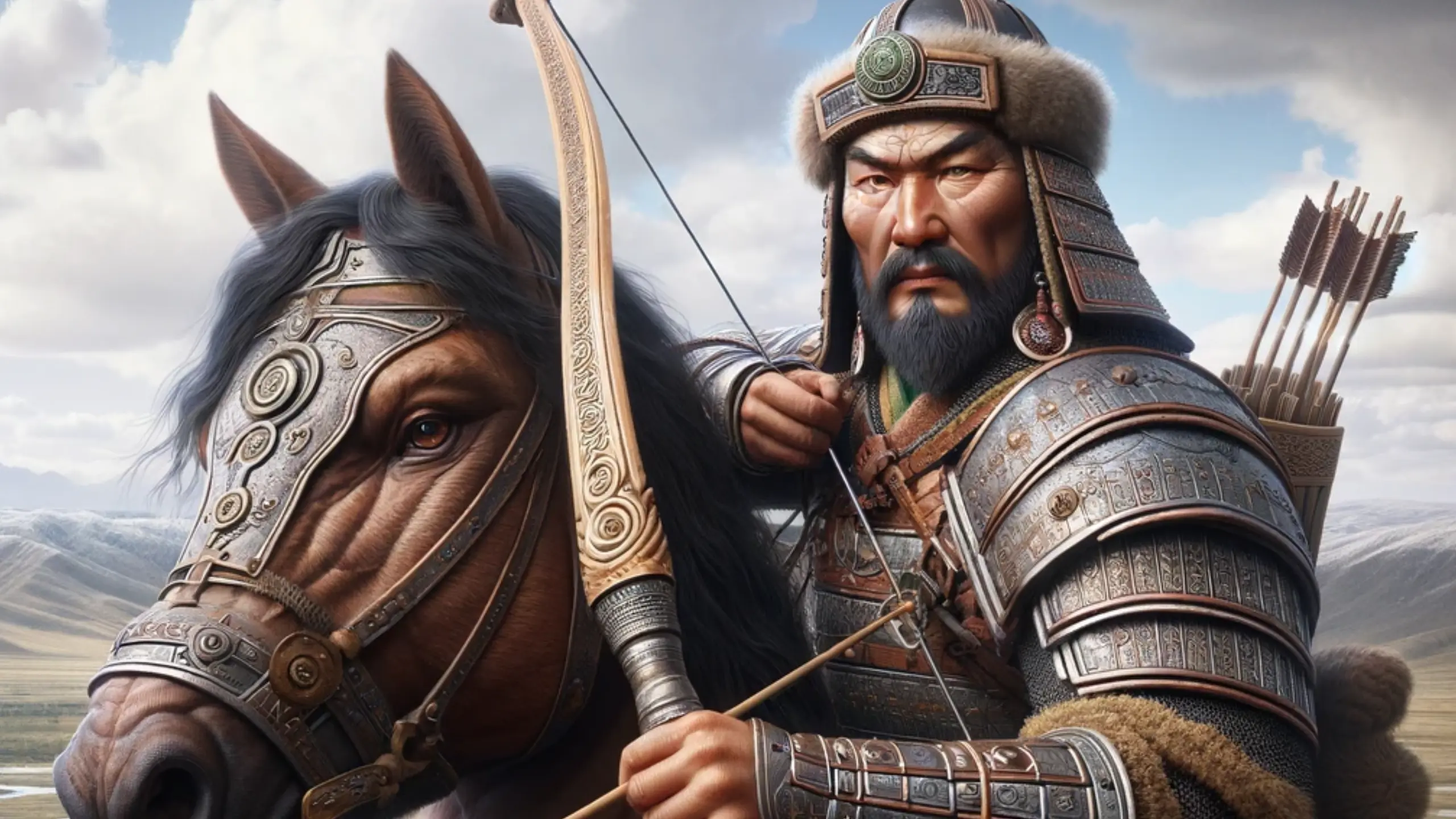 close up of Genghis Khan