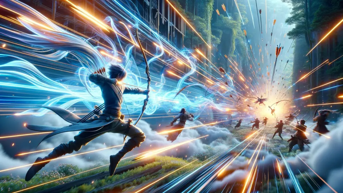 highlighting how CGI has transformed archery battles in anime