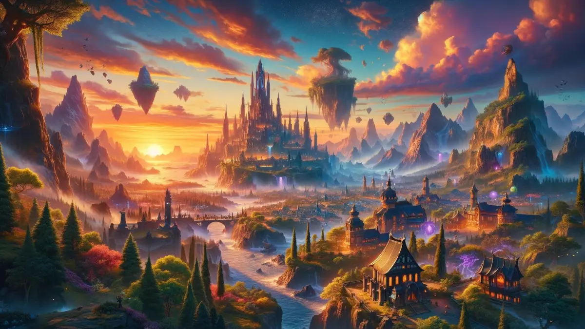 Teyvat's fantasy world from Genshin Impact