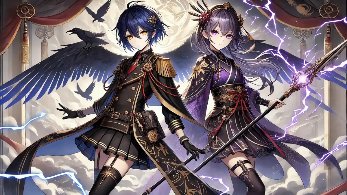 Kujou Sara and Raiden Shogun