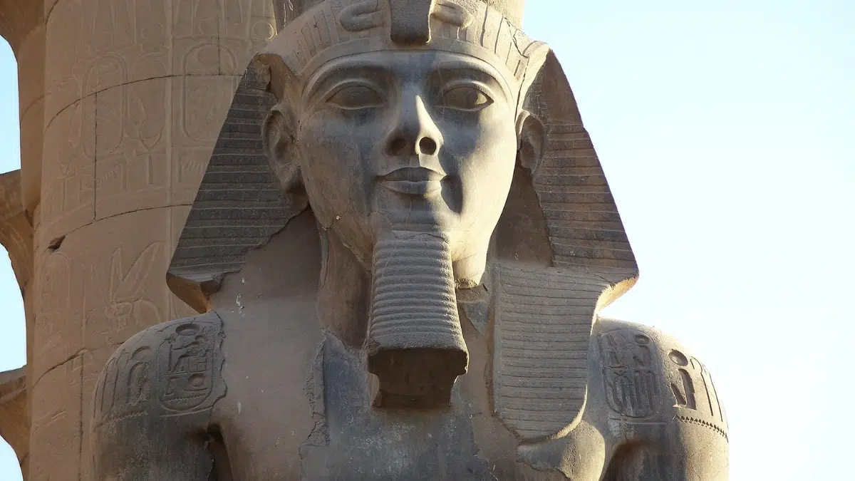 Closeup Ramesses II Colossus