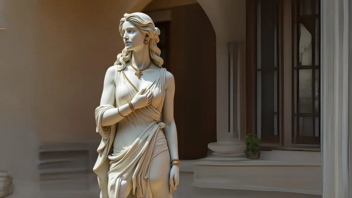 a statue of a woman outdoors