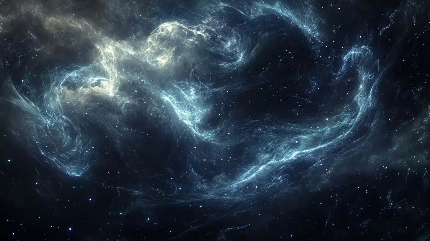 dark clouds swirl around in the sky