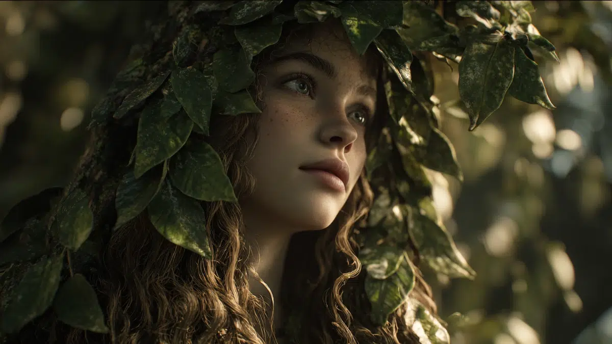 closeup of the forest nymph Daphne