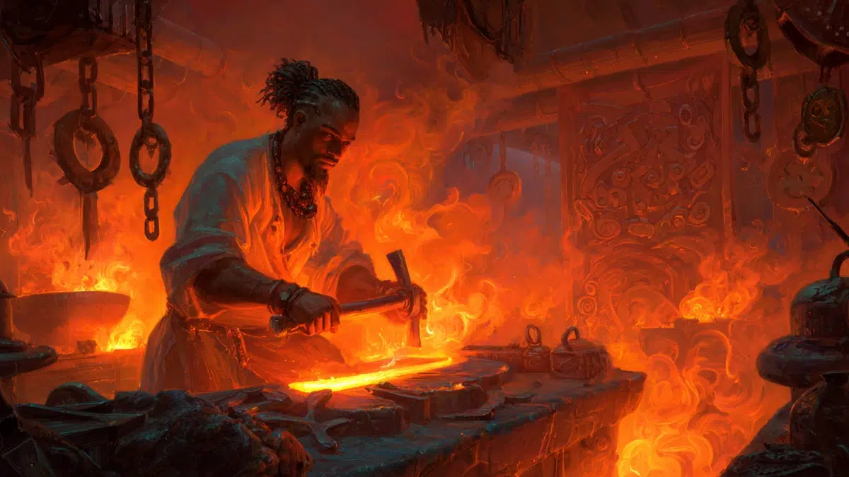 Ogun as a blacksmith