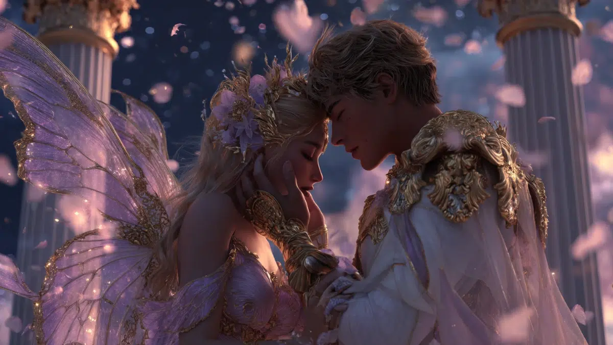 Psyche and Eros embrace